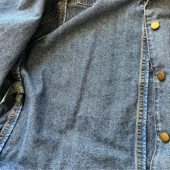 Ralph Lauren jeans utility barn denim artists jacket coat lovely shape! M - Picture 13 of 14